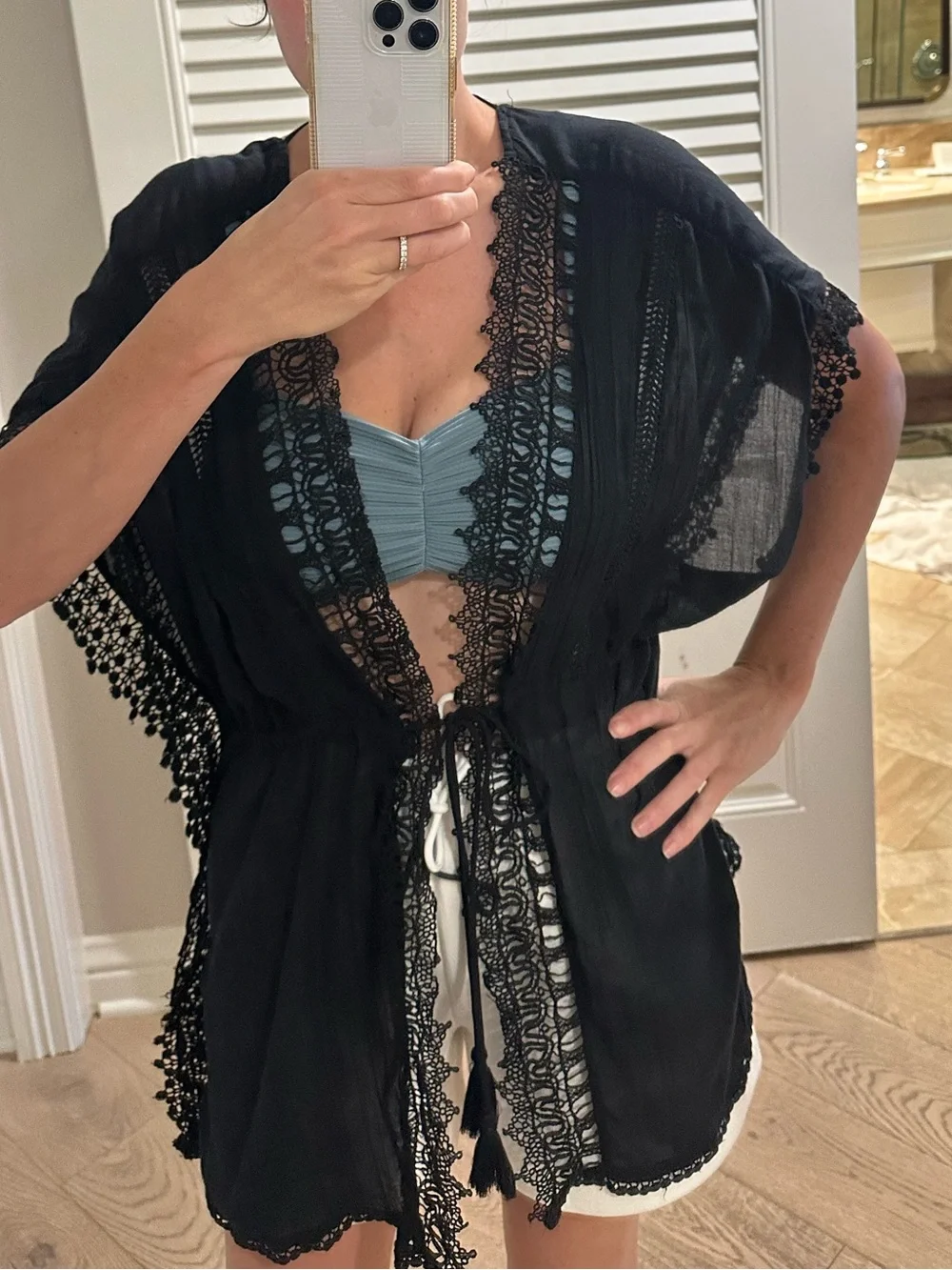 Topshop Lace Black cover up